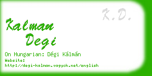 kalman degi business card